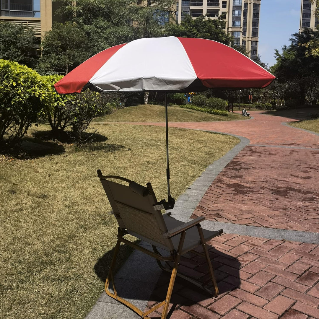 GRANDMEI Sonnenschirm für Stuhl mit Verstellbarer Klemme,Oberfläche 115cm,UPF 50+,mit Regenschirm Kl