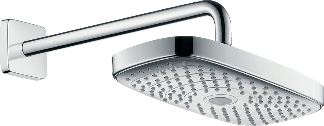 hansgrohe Duschkopf Raindance Select E, Kopfbrause wassersparend, Regendusche mit 2 Strahlarten, Wei