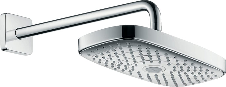 hansgrohe Duschkopf Raindance Select E, Kopfbrause wassersparend, Regendusche mit 2 Strahlarten, Wei