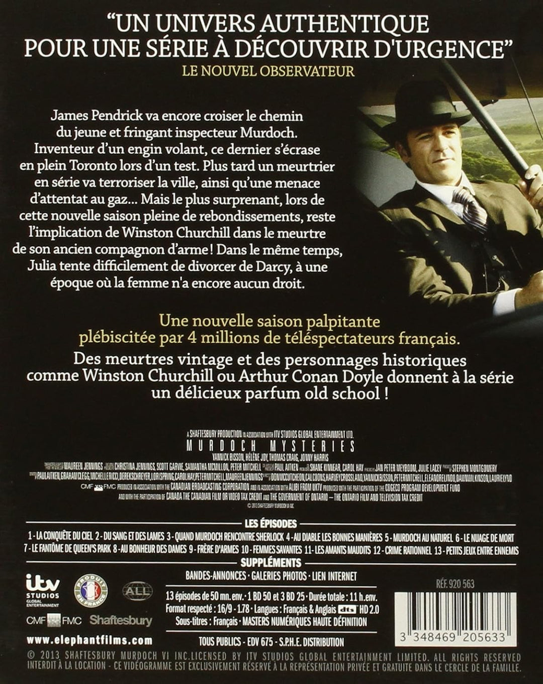 Coffret les enquêtes de murdoch, saison 6 [Blu-ray] [FR Import], Blu-ray