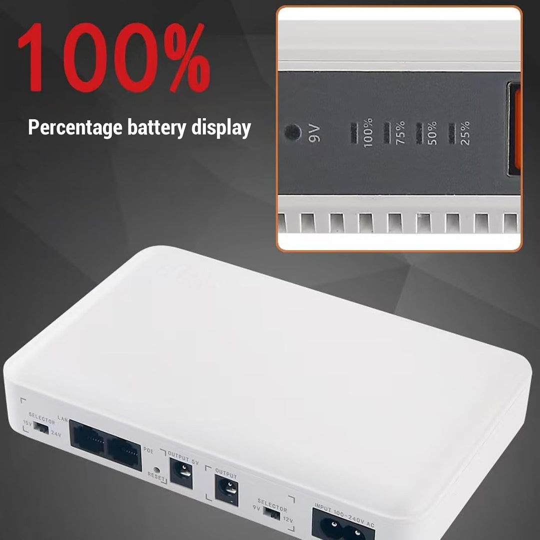Walfront 8000 -mAh Mini UPS Battery Backup Unterbrechbar Stromversorgung für Routermodem mit 5 V 9V