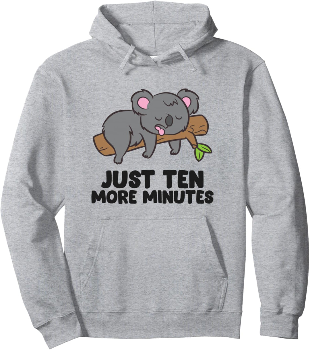 Koala Nur Noch 10 Minuten Schlafen Müde Pyjama Koala Pullover Hoodie