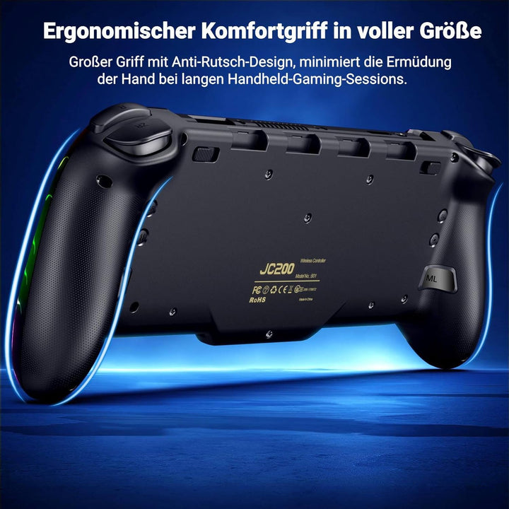 Leistungsstarker Bluetooth-Controller für Switch/Switch OLED, RGB Handheld Controller mit Makroprogr
