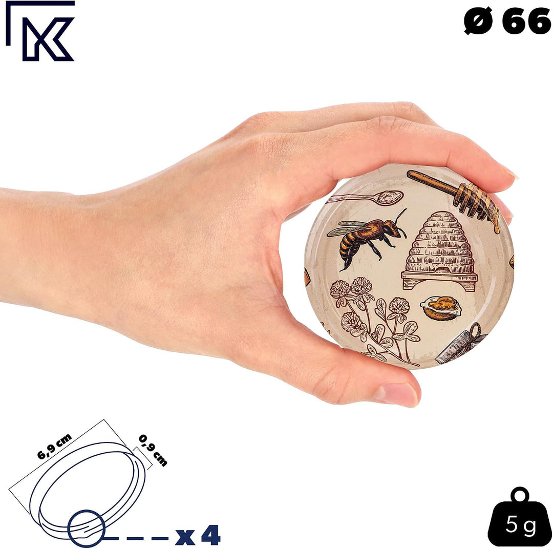 KADAX 100er Set Einmachgläser 200ml TO66, Marmeladengläser Vorratsgläser Mason Jar mit Schraubdeckel