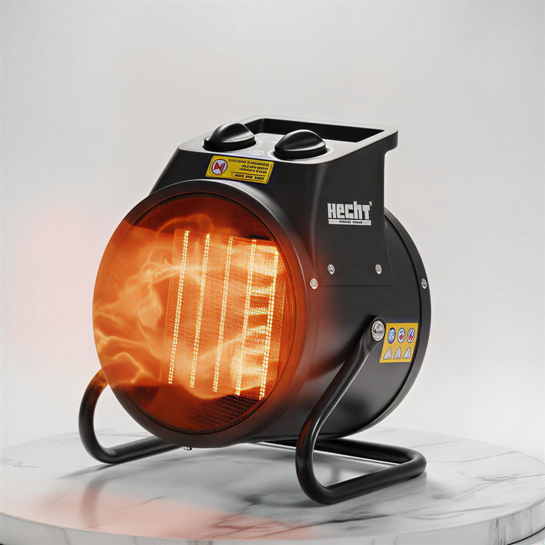 HECHT Keramik Heizstrahler (NEU) – Tragbare Heizer mit 2000W oder 3000 Watt – Thermostat – Überhitzu