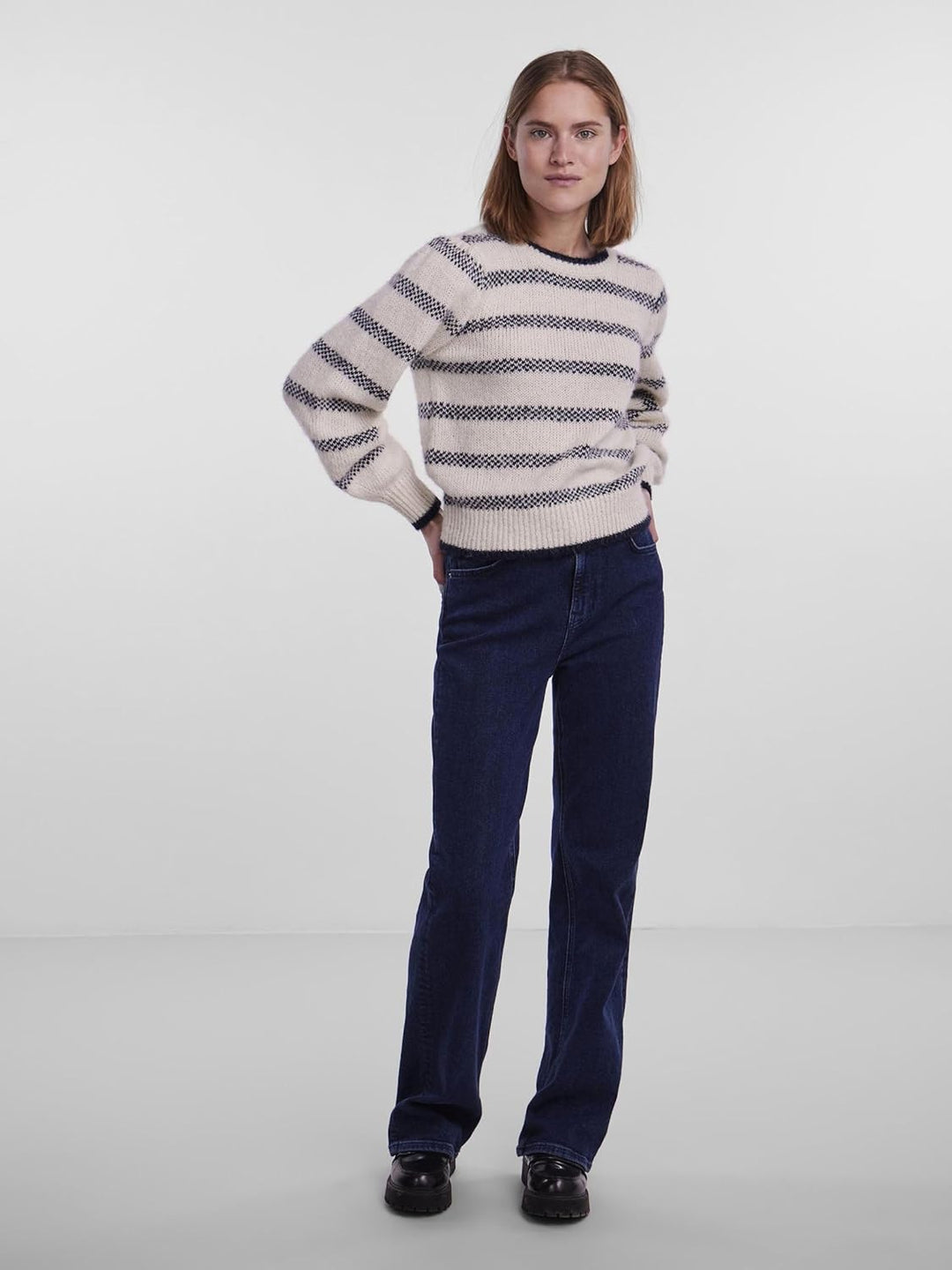 PIECES Female Strickpullover PCJADINE XS Birch, XS Birch