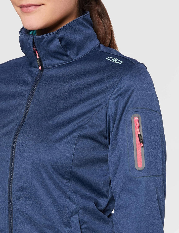 CMP Damen Windproof And Waterproof Softshell Jacket Wp 7.000 Jacke 34 Blue Mel., 34 Blue Mel.