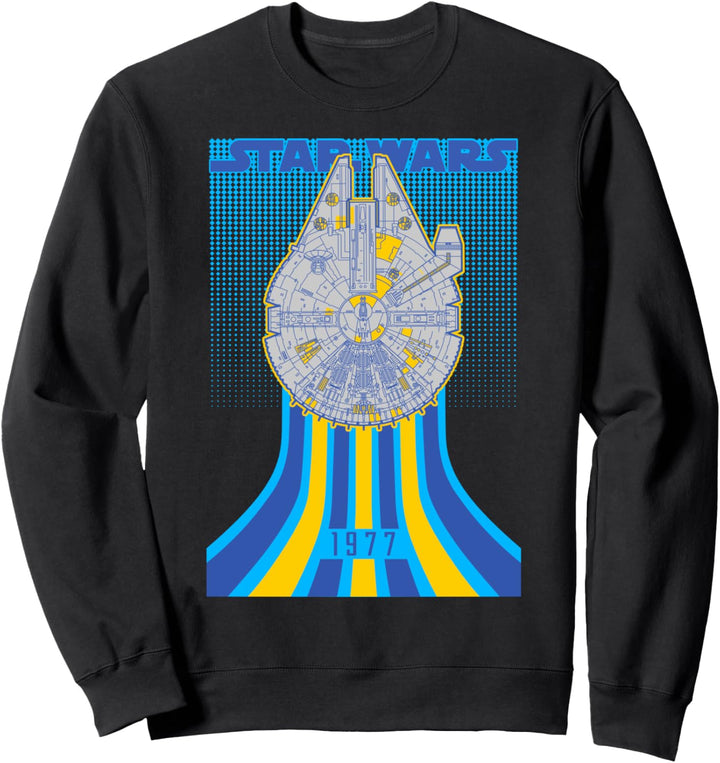 Star Wars Millennium Falcon Electric Zoom Poster Sweatshirt