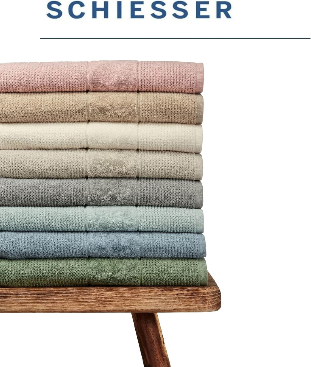 Schiesser Handtuch | 4er Set | 100% Baumwolle | Dunkelgrau | Reiskornoptik Dunkelgrau 50 x 100 cm, D