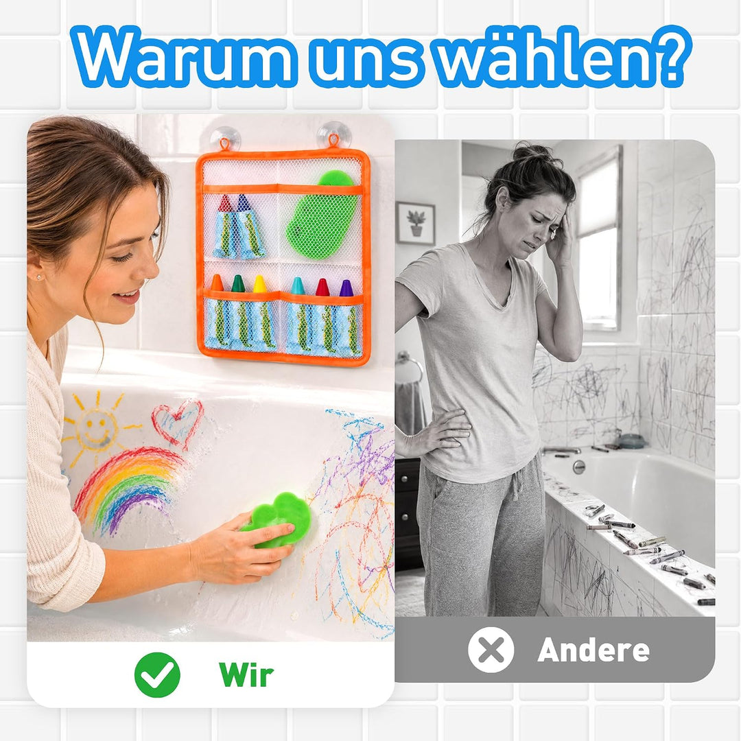 YPLUS Jumbo Badewannenstifte für Kleinkinder 1-4, 8 Farben Waschbar