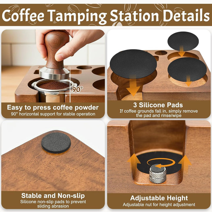 Tamperstation 58mm, Espresso Tamper Station für Siebträger Zubehör
