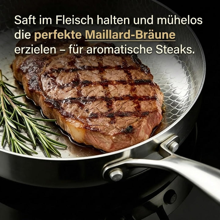Titan pfanne, Titanhammertopf, frei von PTFE und PFOA, verdickt, extrem langlebig, geeignet für alle