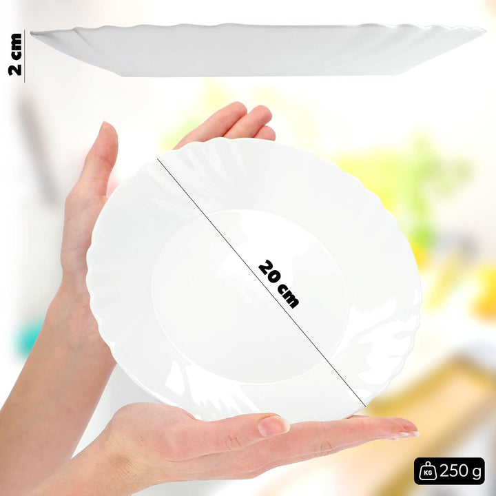 KADAX Geschirrservice 3-teilig, Geschirrset für 1 Person, Tafelservice mit Suppenteller, Desserttell