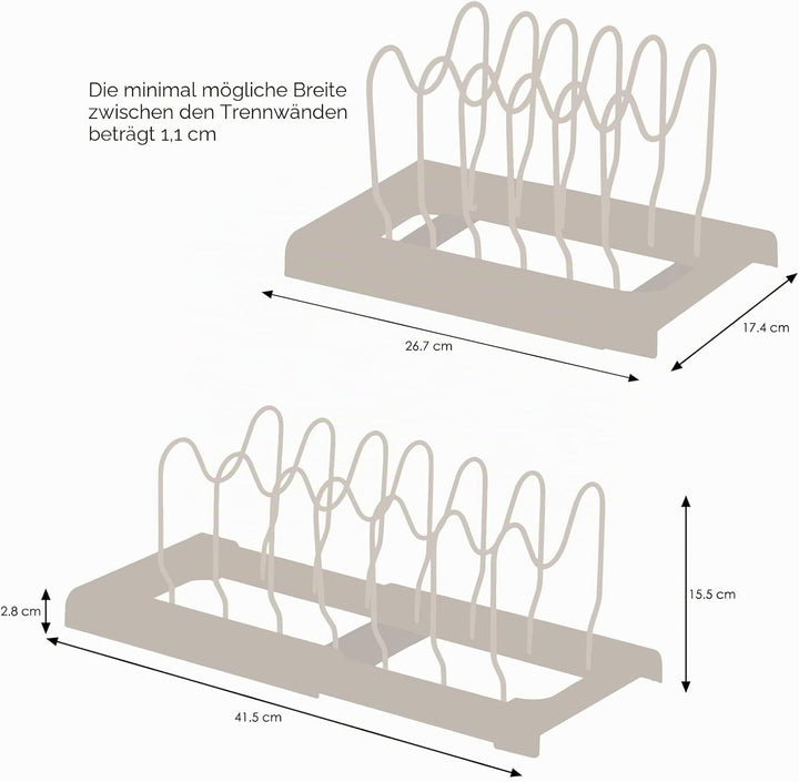 simplywire - Erweiterbar Backblech - 2er Pack - Grau 2er-Pack Grau, 2er-Pack Grau