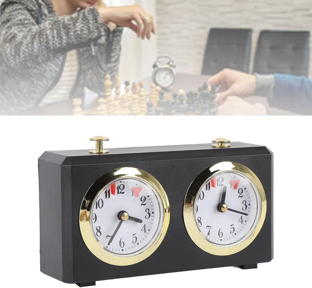 Schachuhr Analog, Aufziehmechanismus mit Grossen Zifferblättern, Professioneller Wettkampf Timer für