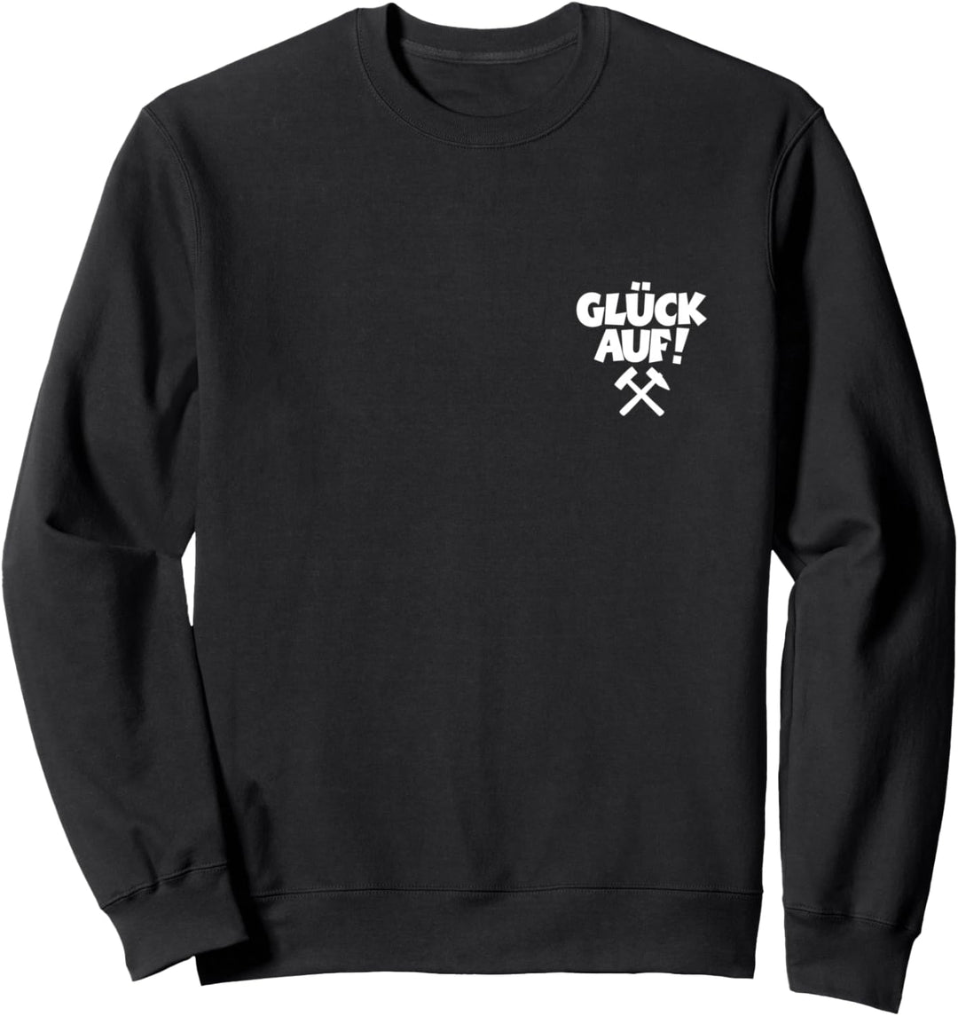 Glück Auf (Weiss Links) Schlägel und Eisen Sweatshirt