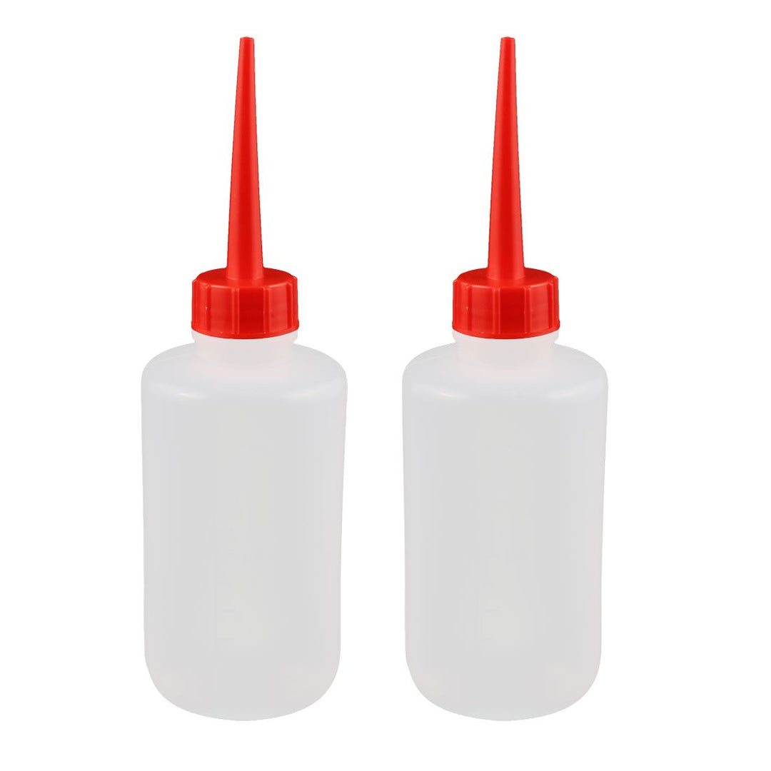 sourcing map 2 Stück 250mL Industrie Ölflasche Kunststoff Squeeze Flüssige Spenderflasche DE de