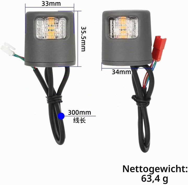 myBESTscooter – Ersatz-Blinker für Xiaomi 4 Lite 2. Generation Mi5 Plus Elektroroller