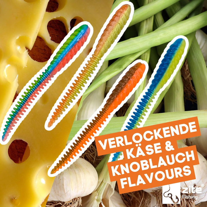 Zite Fishing Twerky Tailer Forellenköder Gummi | 3in1 Gummiköder/Angelköder Forelle | Made in German