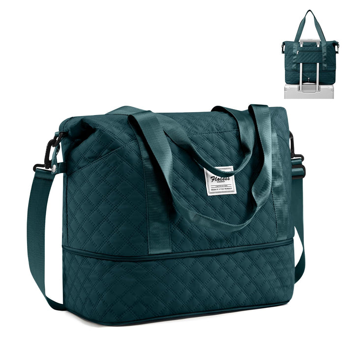 SEAFEW Reisetasche Damen Sporttasche 40x30x20 Ryanair Handgepäck Tasche Dunkel Pfauenblau 40x30x20cm