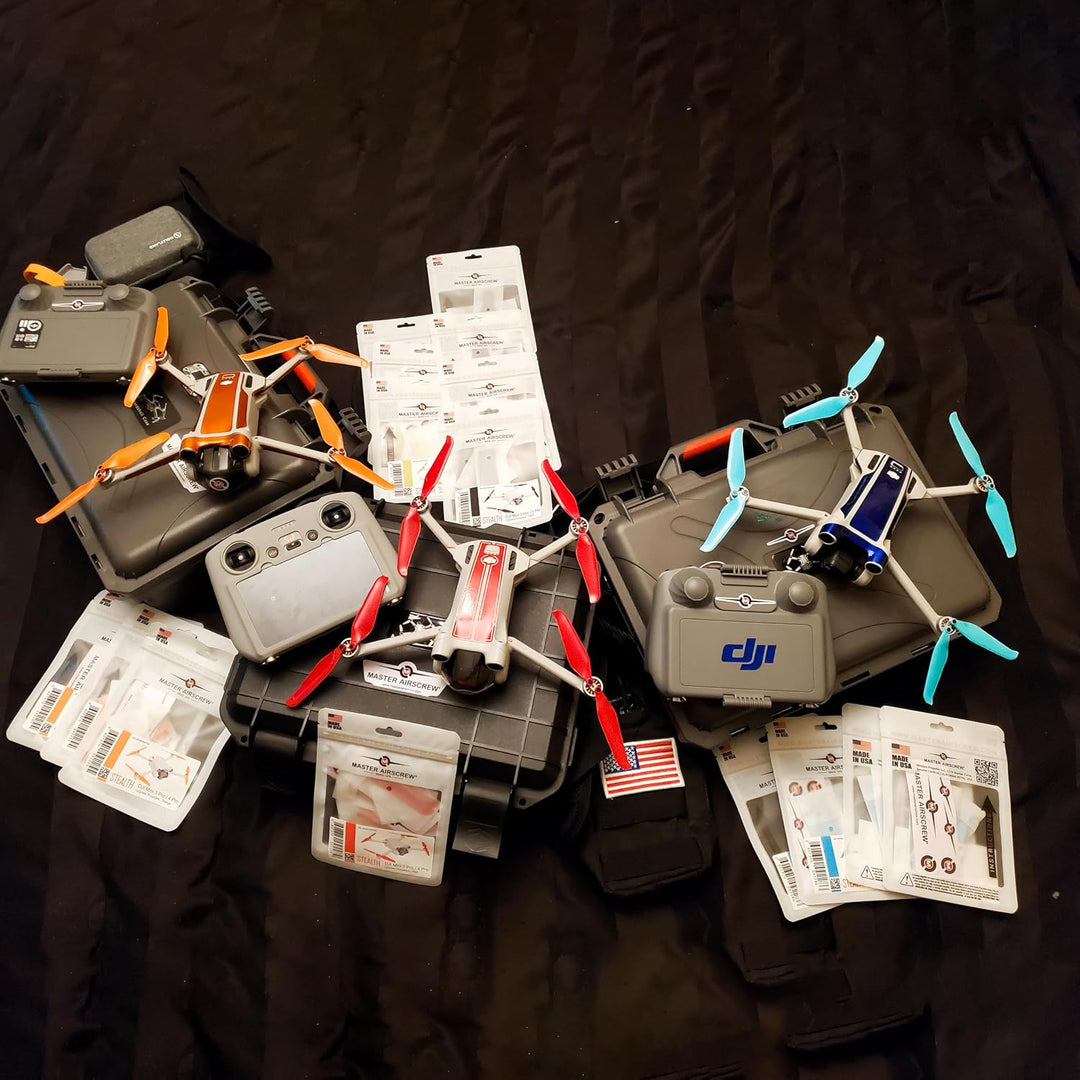 Master Airscrew Stealth Propeller für DJI Mini 3 Pro &amp; Mini 4 Pro - Blau, 4 Propeller im Set, Blau