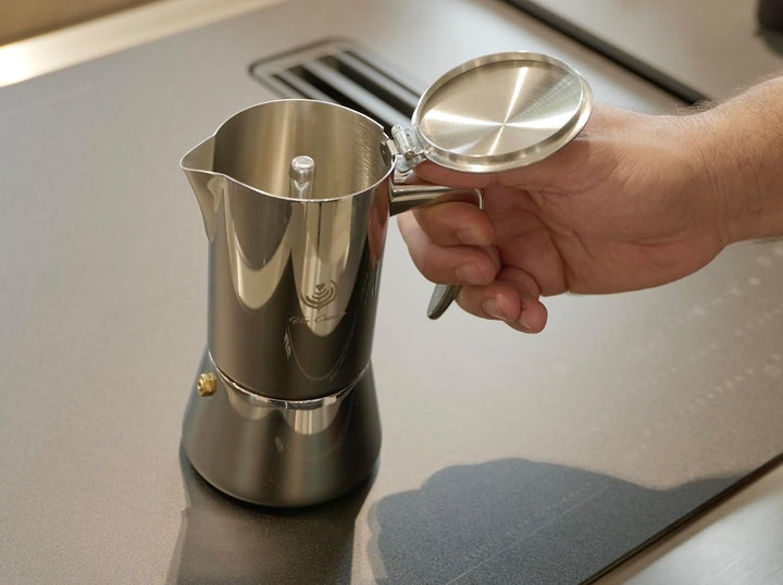 VIA CREMA MOKA Espressokanne, Edelstahl, 6 Tassen / 300ml 6 CUPS / 300ML, 6 CUPS / 300ML