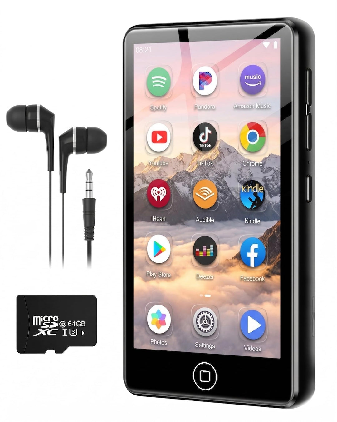 MP3 Player Spotify mit Bluetooth &amp; WLAN, 4,02 Zoll Touchscreen Musik Player