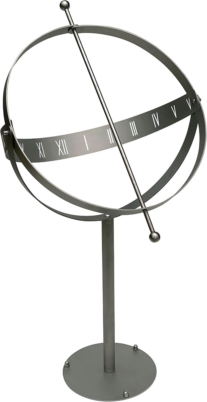 DanDiBo Sonnenuhr Edelstahl für den Garten 90 cm Rostfrei 96208 mit Säule Ausrichtbar Wetterfest Gar