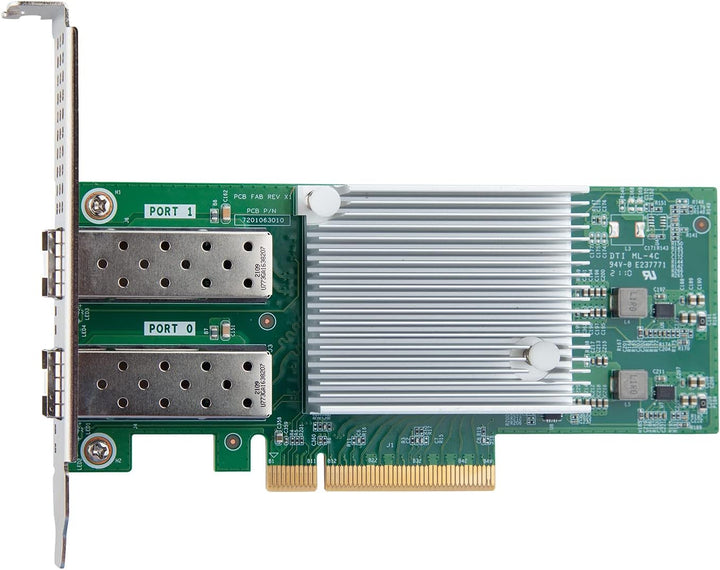 25G NIC Dual SFP28 Port Network Card with Low-Profile Bracket, with Intel E810- XXVAM2 Controller, C