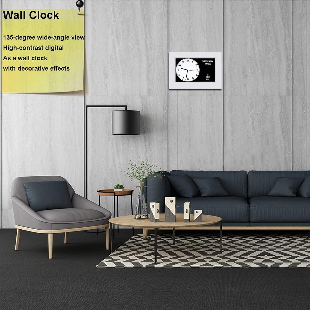 AINFTIME Uhr mit Tag und Datum für ältere Menschen, 3 Farben, digitaler Kalender, Wecker, Demenz, Al