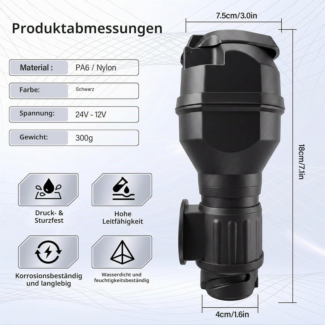 Anhängerstecker 13 Polig Adapter, 13 Polig auf 13 Polig Anhänger Adapter