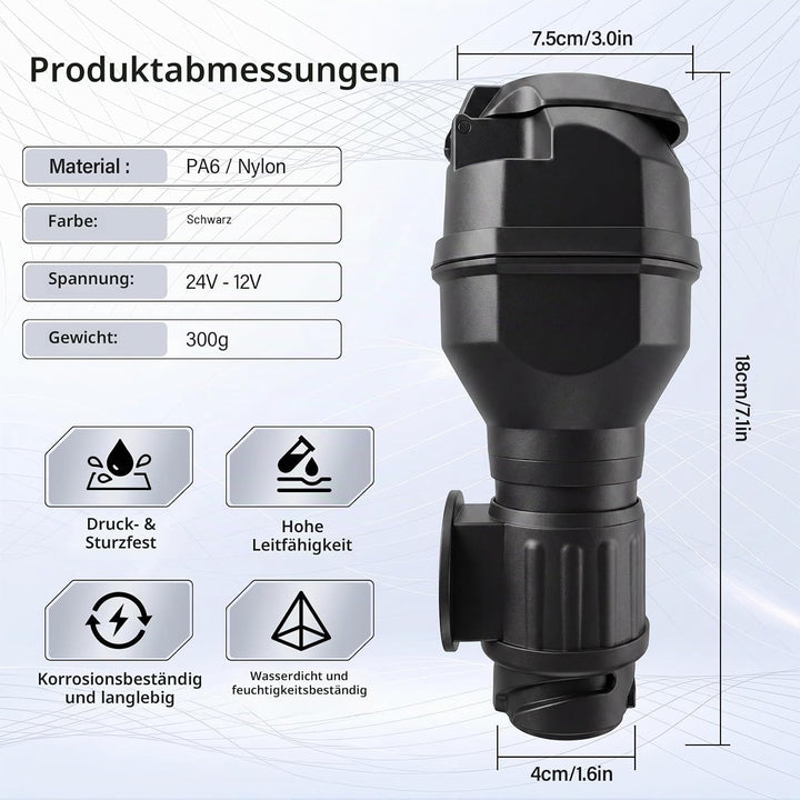 Anhängerstecker 13 Polig Adapter, 13 Polig auf 13 Polig Anhänger Adapter