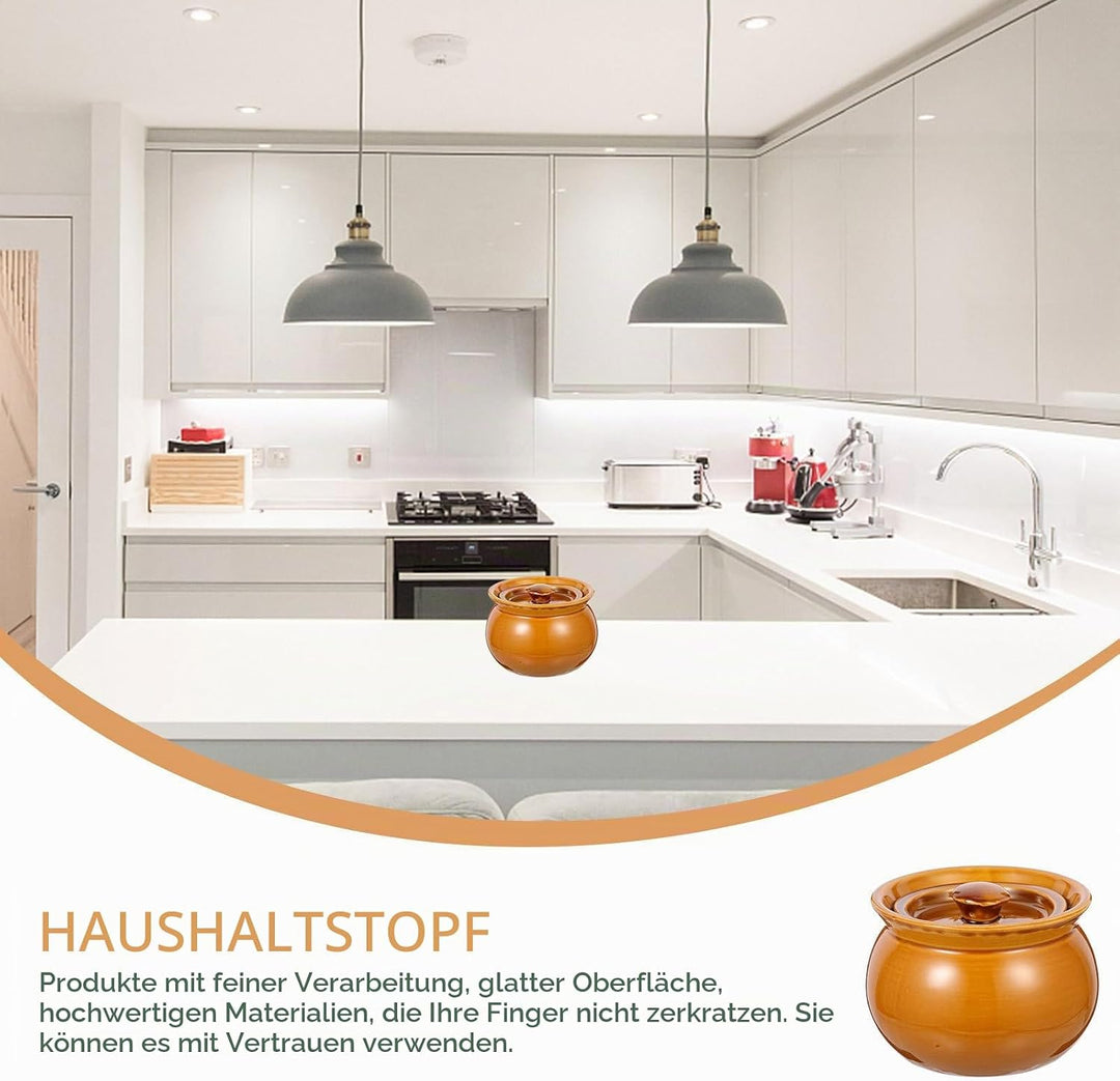 Happyyami Kleiner Keramik Schmortopf Mit Deckel Steinguttopf Chinesischer Schmortopf Porzellan Cocot