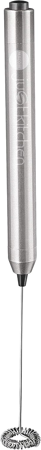 Macom Just Kitchen 863 Schaum &amp; Latte Milchaufschäumer batteriebetrieben Edelstahl, Silber