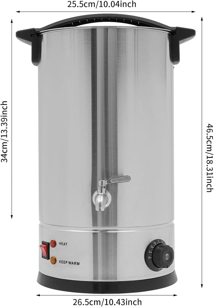 Elektrischer Wachsschmelzofen 15L Wachsschmelzer für Kerzen Silber, Silber