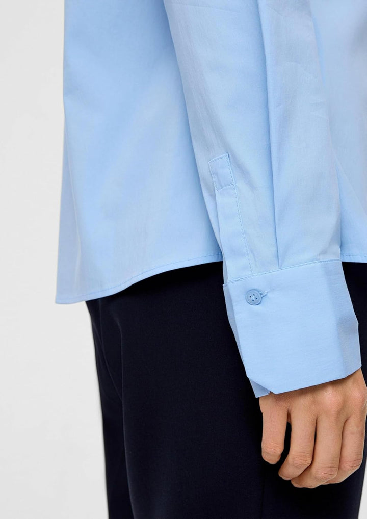 s.Oliver BLACK LABEL Bluse mit Ziernähten 34 Hellblau, 34 Hellblau