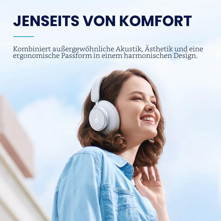 soundcore by Anker Space Q45 Bluetooth Kopfhörer, Adaptive aktive Geräuschunterdrückung bis zu 98%,