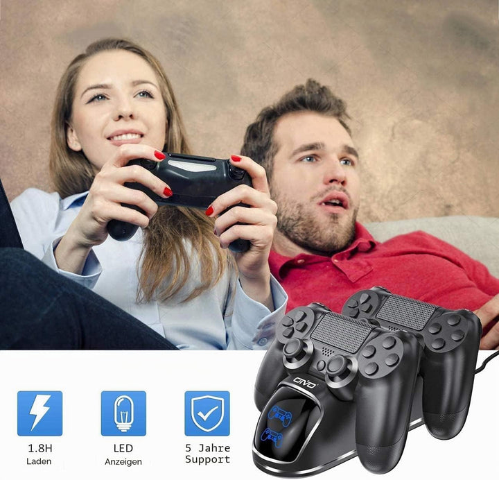 PS4 Controller Ladestation, Playstation 4 Controller Ladestation mit 1,8 Stunden Ladechip, PS4 Charg