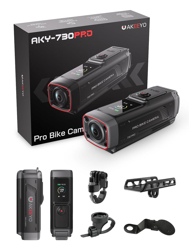 AKEEYO AKY-730Pro 4K Motorrad/Fahrrad Dashcam,60FPS Action-Kamera mit EIS-Stabilisierung,1,14" Touch