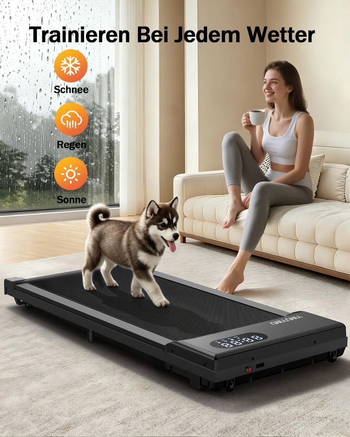 Walking Pad Klein, 6 km/h Laufband für Zuhause &amp; Büro Schreibtisch