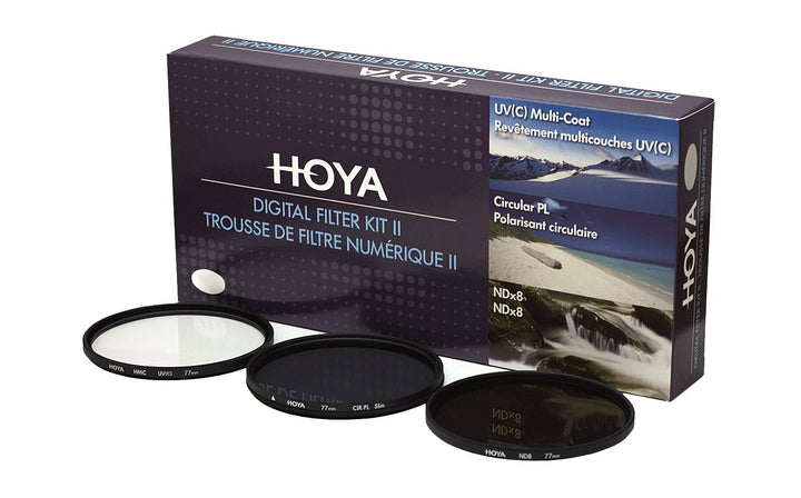 Hoya Digital Filter Kit (77mm) inkl Cirkular Polfilter/ND-Filter (NDx8)/HMC-C, UV-Filter, 77mm