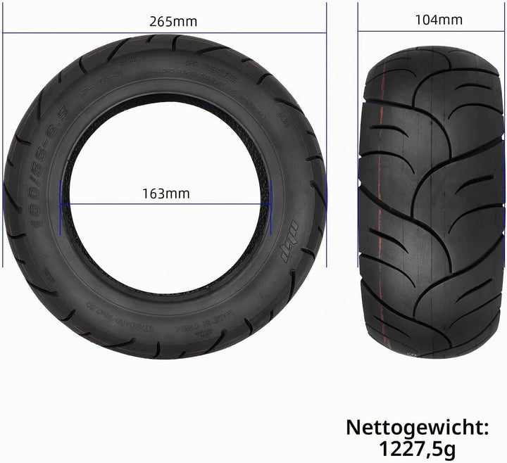 100/55-6,5 Schlauchloser Reifen für Dualtron Ultra2/Thunder 2 1 Stück, 1 Stück