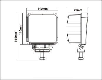 48W 4.3" Led Offroad Arbeitsscheinwerfer weiss 12V 24V 4560Lumen Flutlicht Reflektor worklight Schei