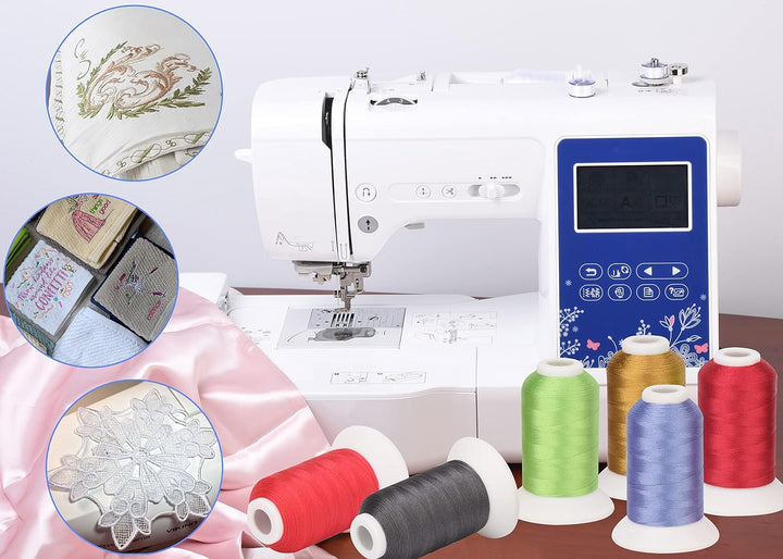 Simthread 40 Farben Polyester Stickgarn 500 Meter (550Y), für Babylock Janome Kenmore Singer Sticker