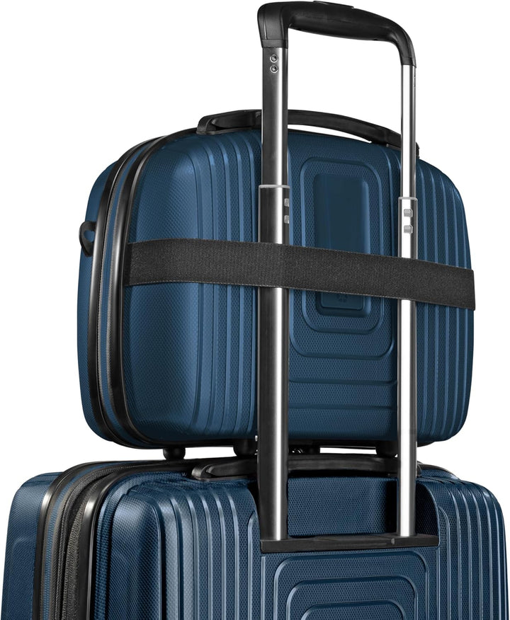 REDOLZ Hartschalen Koffer-Set-4-teilig | S 55 cm (ohne Laptopfach) + M 66 cm + L 77 cm + Beauty-Case