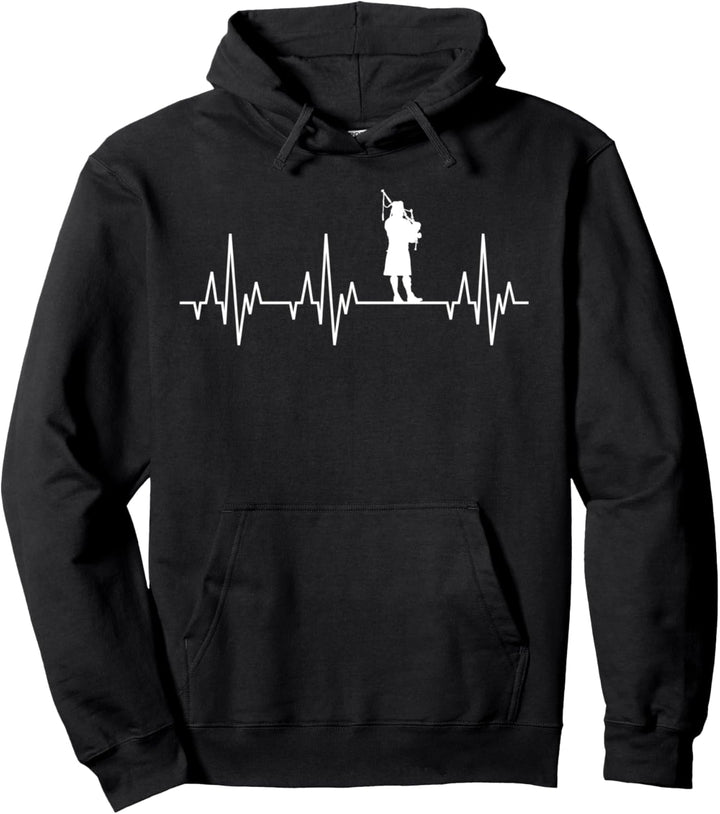Dudelsack Dudelsackspieler Herzschlag Fun Lustig Schottland Pullover Hoodie