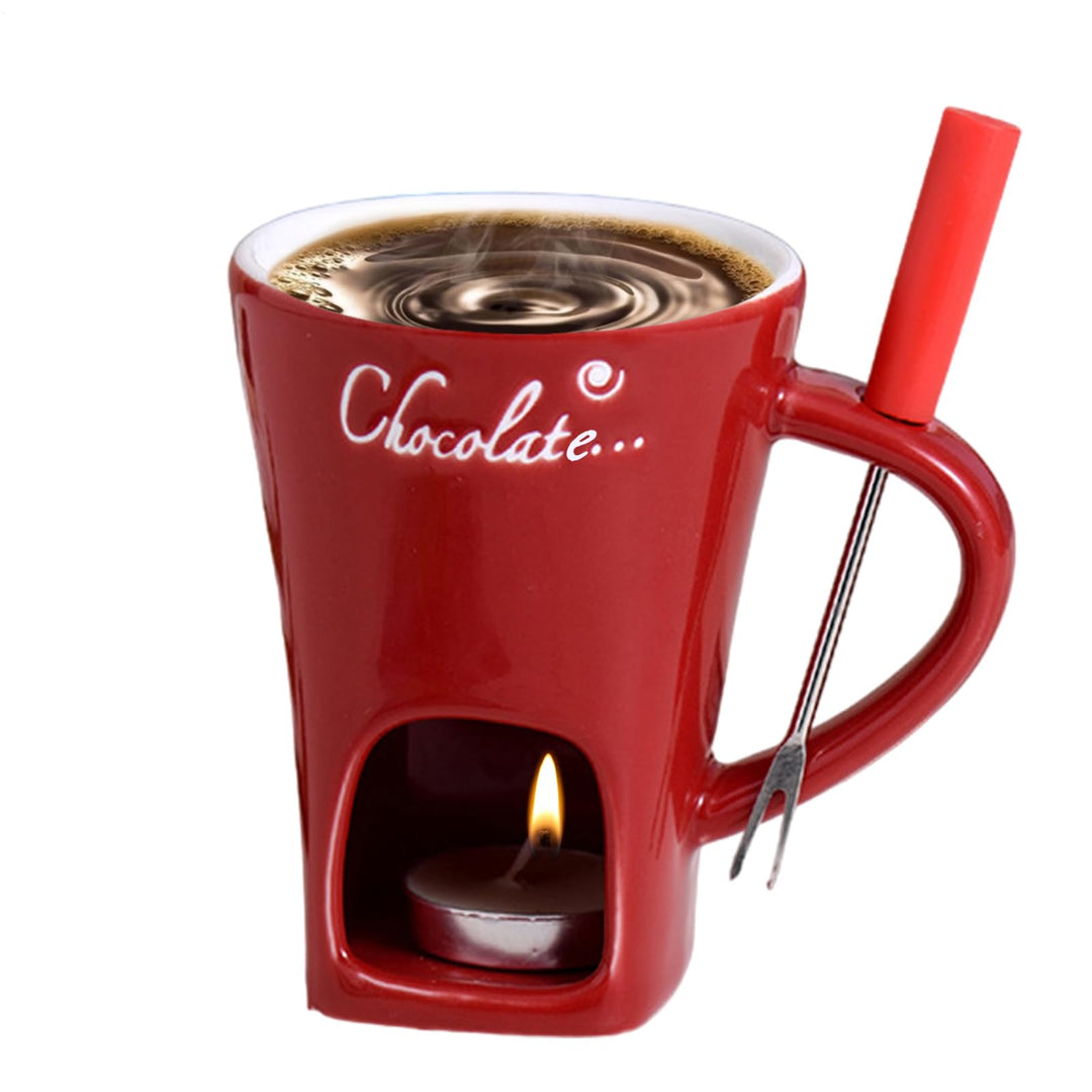 Schokoladenfondue-Set | 200ml Keramik Schokoladenfondue Tasse | Mehrzweck Chocolate Fondue Set Mit G