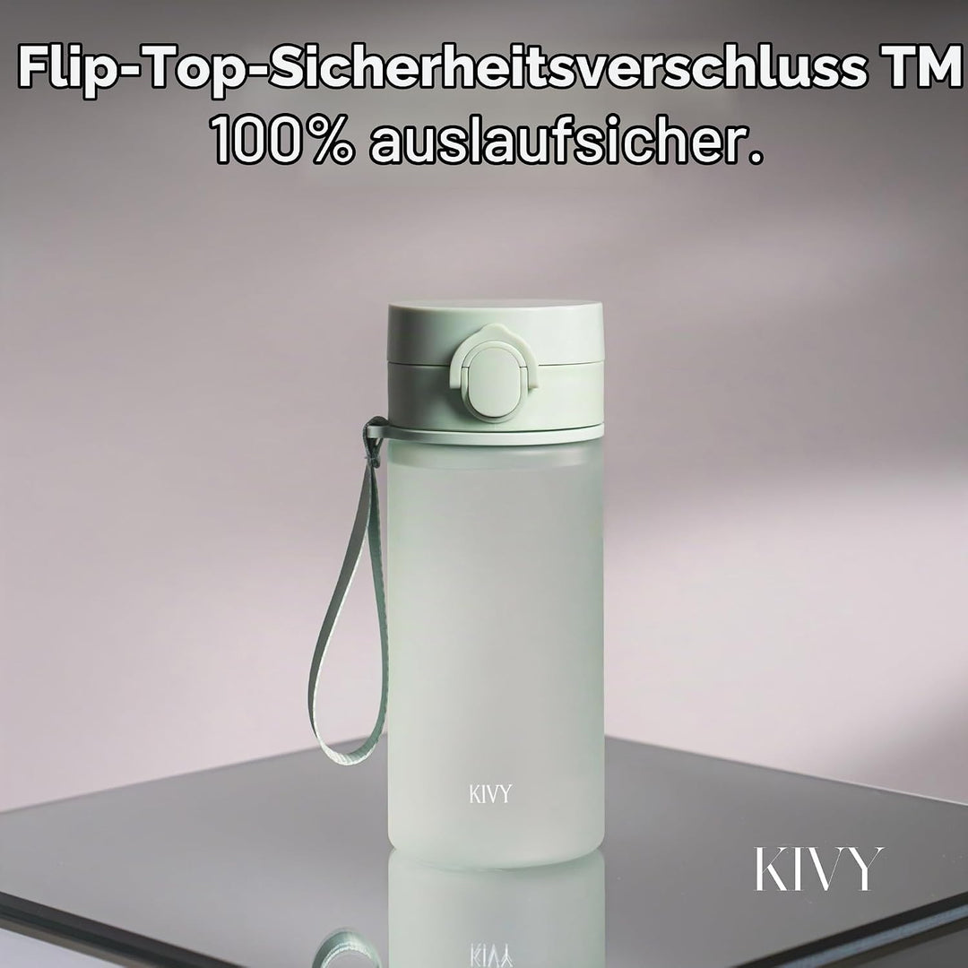 KIVY Trinkflasche 650ml aus Tritan - Auslaufsicher &amp; Spülmaschinenfest Dunkelblau 650 ml, Dunkelblau