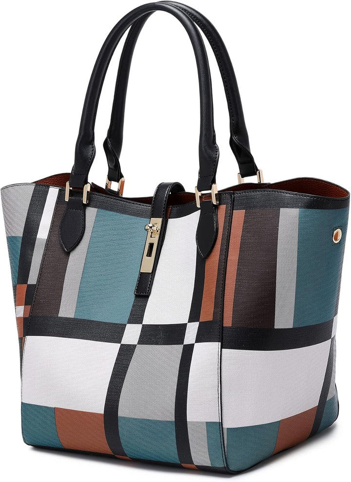 sqlp Damen Henkeltaschen Leder Gross Kapazität Shopper Tasche Student Schultasche Arbeit Handtasche