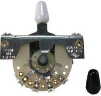 DiMarzio EP1114 5-Wege Schalter CRL Style für Strat E-Gitarren, inkl. weisse und schwarze Knöpfe, EP